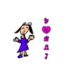 白猫ミラクル少女のスタンプ（個別スタンプ：2）