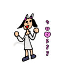 白猫ミラクル少女のスタンプ（個別スタンプ：13）