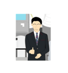 男性客室乗務員（個別スタンプ：21）