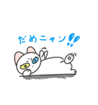 白ねこ ぽんちゃん よくつかう（個別スタンプ：16）