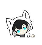 変なきつね耳パーカー（個別スタンプ：13）