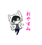 変なきつね耳パーカー（個別スタンプ：16）
