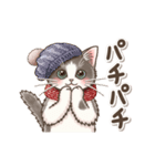 やさしい子猫の動くスタンプ3 〜秋冬〜（個別スタンプ：5）