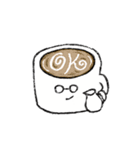 めがねのコーヒースタンプ（個別スタンプ：5）
