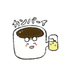 めがねのコーヒースタンプ（個別スタンプ：6）