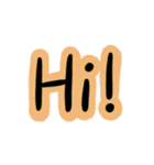 カラフル手書きの英語の挨拶と言葉と英単語（個別スタンプ：10）