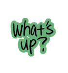 カラフル手書きの英語の挨拶と言葉と英単語（個別スタンプ：24）