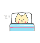 毎日使えるきいろのねこのスタンプ。（個別スタンプ：14）