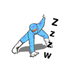 クリーンを着た眠気に勝てない工場作業員（個別スタンプ：6）