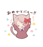 ♡。猫耳の女の子スタンプ（個別スタンプ：21）