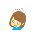 水色が好きな女の子。（個別スタンプ：4）