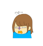 水色が好きな女の子。（個別スタンプ：5）