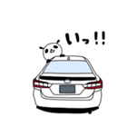 えりパンダの白い車セット（個別スタンプ：13）