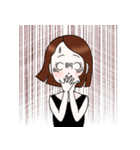 ボブヘアの女の子のスタンプ（個別スタンプ：14）