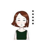 ボブヘアの女の子のスタンプ（個別スタンプ：20）