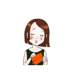 ボブヘアの女の子のスタンプ（個別スタンプ：22）