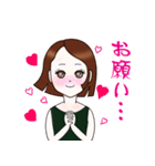 ボブヘアの女の子のスタンプ（個別スタンプ：26）