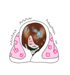 ボブヘアの女の子のスタンプ（個別スタンプ：27）