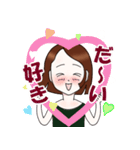 ボブヘアの女の子のスタンプ（個別スタンプ：31）