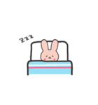 ぴんくのうさぎのスタンプ。（個別スタンプ：22）