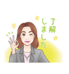 ゆきさん似顔絵スタンプ（個別スタンプ：8）