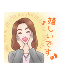 ゆきさん似顔絵スタンプ（個別スタンプ：14）