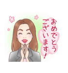 ゆきさん似顔絵スタンプ（個別スタンプ：15）