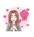 ゆきさん似顔絵スタンプ（個別スタンプ：16）