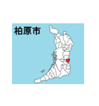 大阪府の市町村地図（個別スタンプ：22）