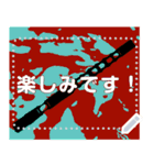 ちょっと雅楽－005紙切り左舞（舞楽）（個別スタンプ：15）