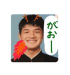 猿集団と一匹ワンちゃんと一匹恐竜（個別スタンプ：7）