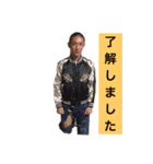 猿集団と一匹ワンちゃんと一匹恐竜（個別スタンプ：8）