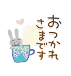 大人カワイイ♡うさぎいっぱい（でか文字）（個別スタンプ：19）