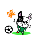 サッカー犬 緑ユニ版（個別スタンプ：25）