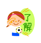 サッカー少女(カラフル)（個別スタンプ：26）