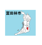 大阪府の市町村地図 その2（個別スタンプ：19）