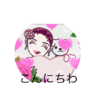 かわいいバレエリーナと犬（個別スタンプ：1）