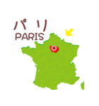 フランスの地図（個別スタンプ：3）