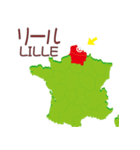 フランスの地図（個別スタンプ：28）