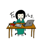日々をやる、こけし(文字あり)（個別スタンプ：7）