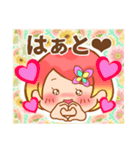 毎日使える！女の子スタンプ(顔Ver)（個別スタンプ：3）