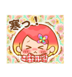 毎日使える！女の子スタンプ(顔Ver)（個別スタンプ：4）