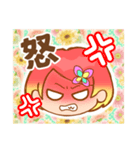 毎日使える！女の子スタンプ(顔Ver)（個別スタンプ：34）