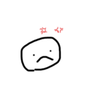 ゆるゆる顔もじ（個別スタンプ：4）