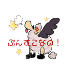 白ひつじさん黒（個別スタンプ：6）