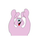 ピンクのうさぎのスタンプ（個別スタンプ：1）