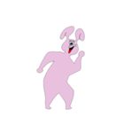 ピンクのうさぎのスタンプ（個別スタンプ：7）