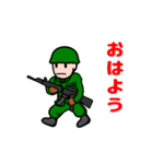 可愛い動く兵隊さん（個別スタンプ：1）