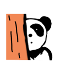 モノクロぱんだ（個別スタンプ：6）