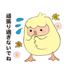 鳥 っこ 黄色 冬の心づかい（個別スタンプ：3）